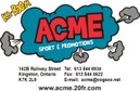 Acme Sport and Promotions - Your Source for Custom Screenprinting, Embroidery, Apparel and Accessories.  We offer you the largest number of options to meet all your decorating needs. 

Providing sportswear, team uniforms, corporate apparel and promotional items. 
